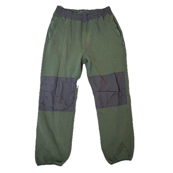 STUSSY DESIGN CORP ARMY GREEN GREY SWEATPANTS M DRAWSTRING STREETWEAR - Picture 1 of 5